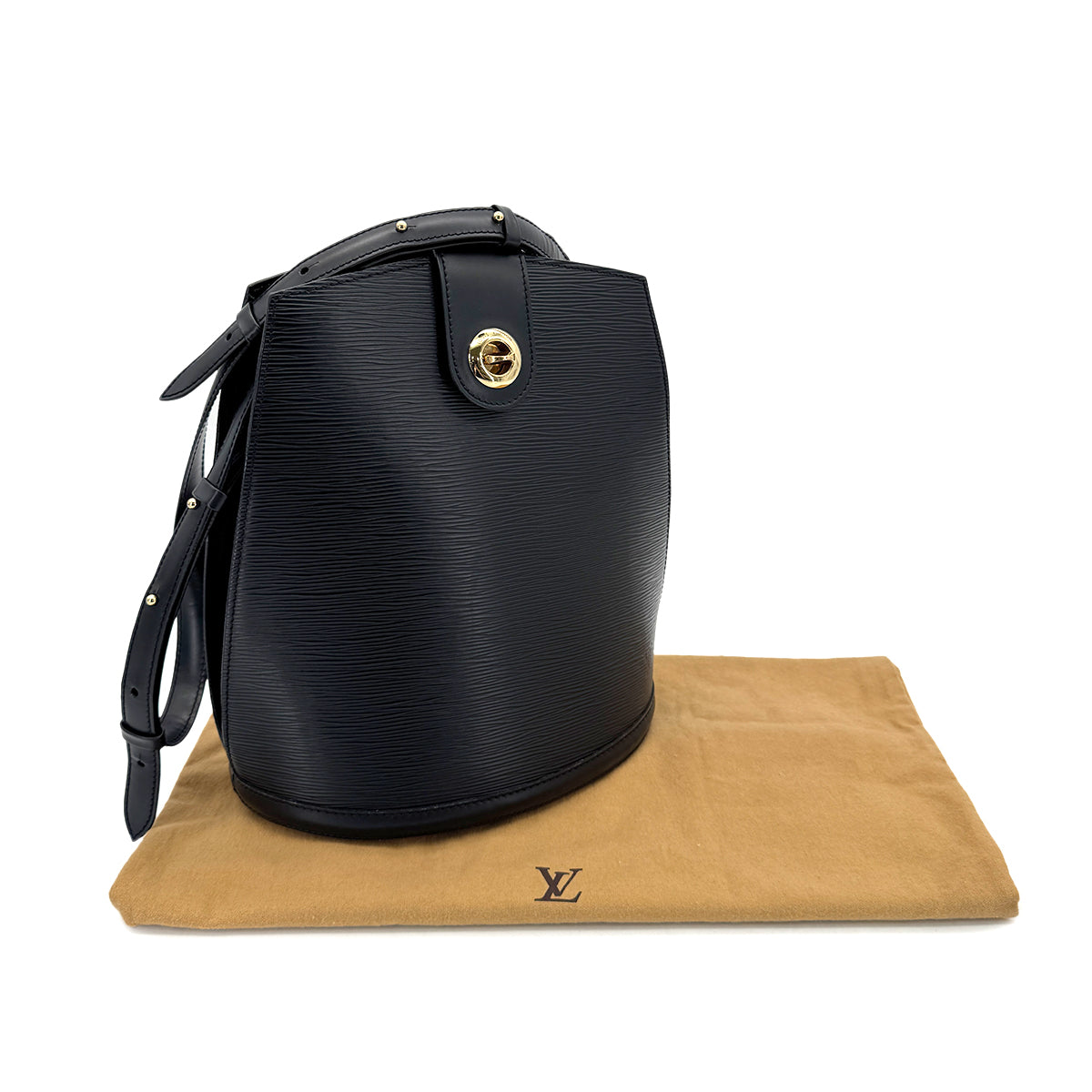 LOUIS VUITTON EPI CLUNY HAND SHOULDER BAG NOIR LEATHER M52252 90299062