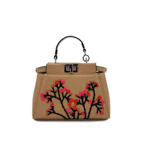 FENDI MICRO PEEKABOO HAND SHOULDER BAG LEATHER BEIGE 8M0355 90299072 - PURPOSE