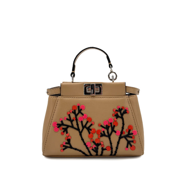 FENDI MICRO PEEKABOO HAND SHOULDER BAG LEATHER BEIGE 8M0355 90299072 - PURPOSE