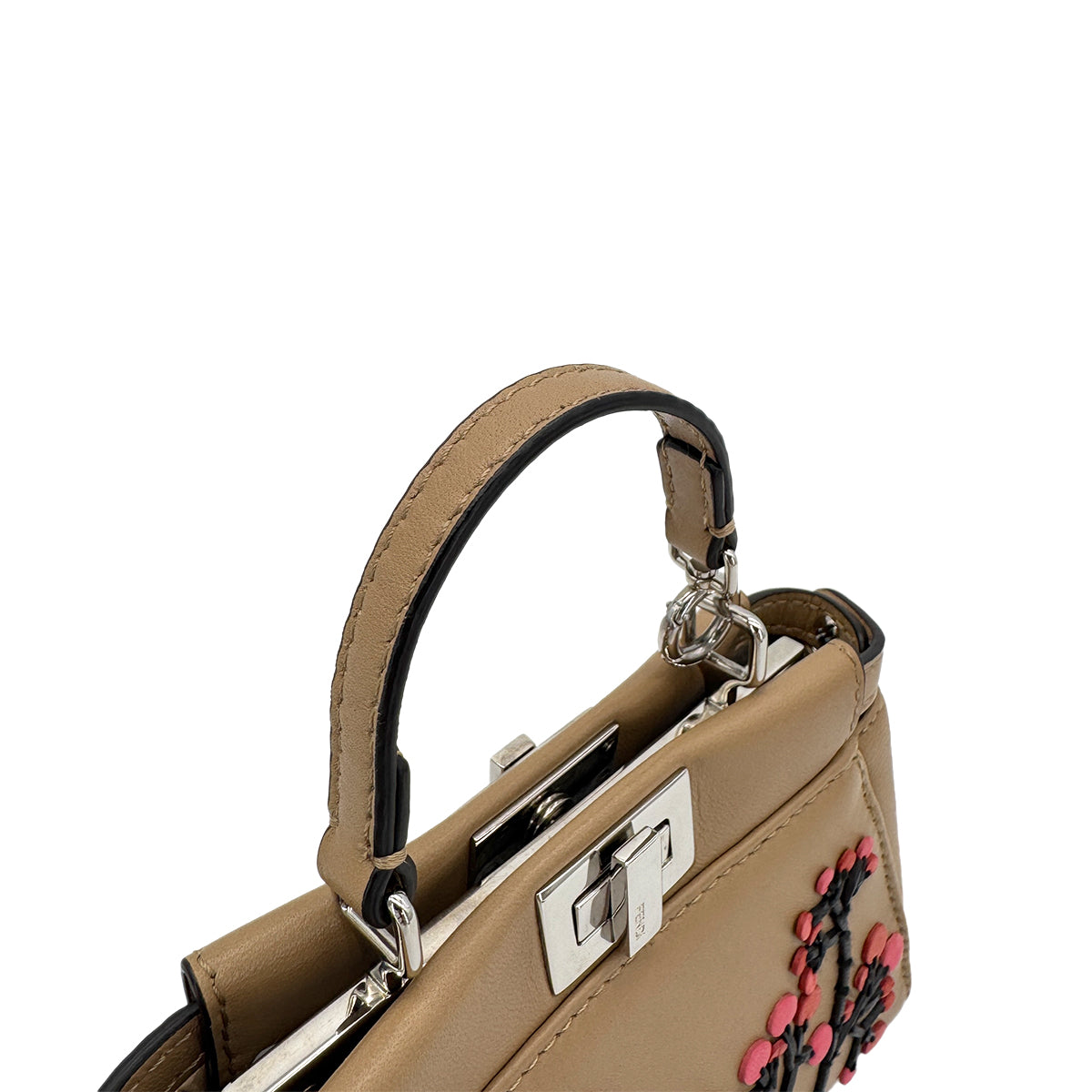 FENDI MICRO PEEKABOO HAND SHOULDER BAG LEATHER BEIGE 8M0355 90299072