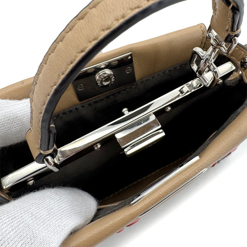 FENDI MICRO PEEKABOO HAND SHOULDER BAG LEATHER BEIGE 8M0355 90299072 - PURPOSE