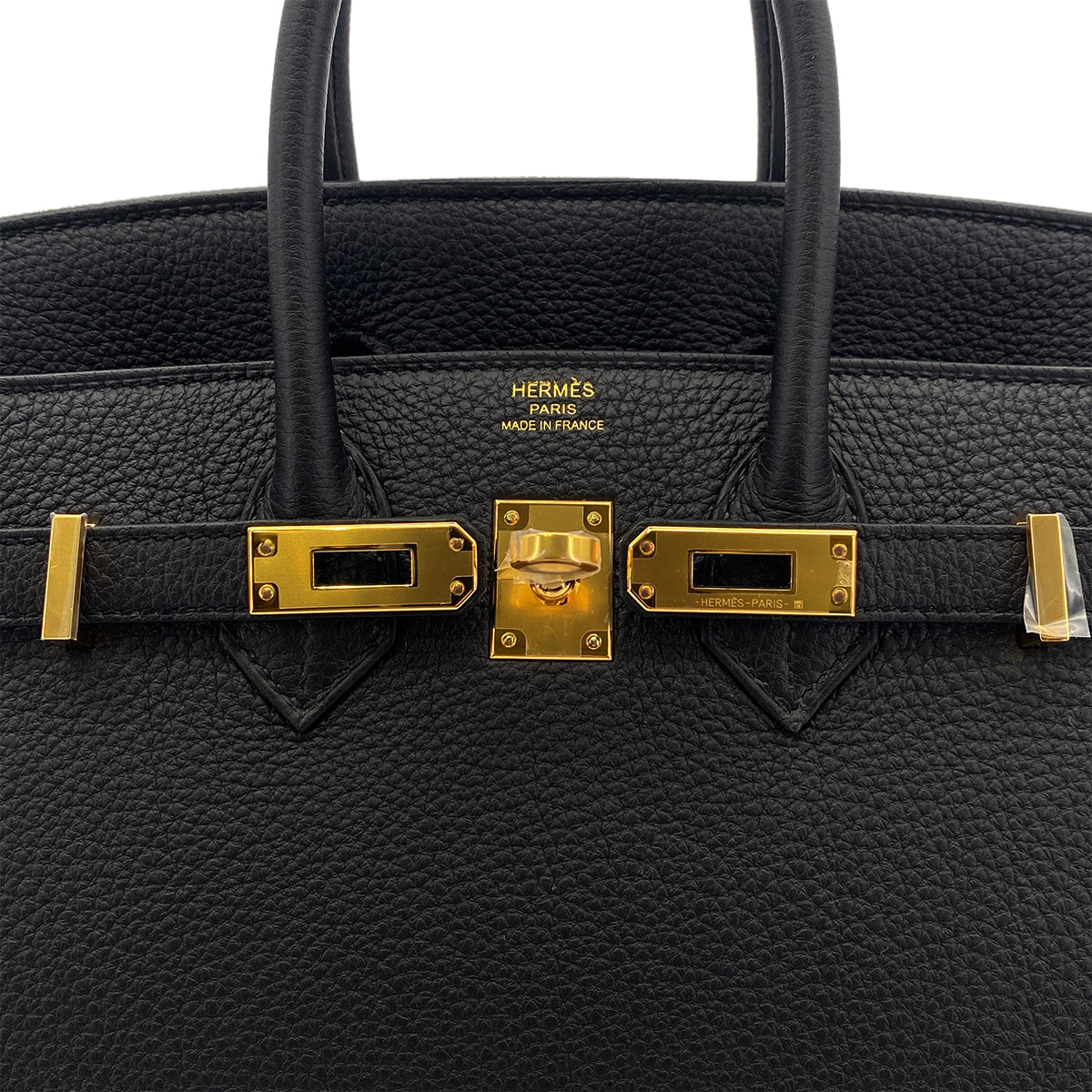 HERMES BIRKIN 25 VERSO BLACK TOUNDRA TOGO HAND BAG W GHW 90299073