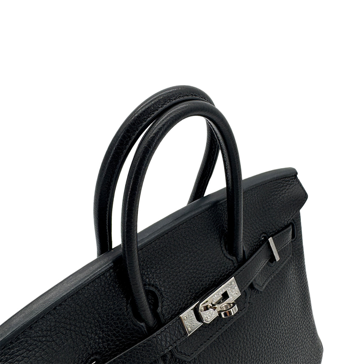 HERMES BIRKIN 25 BLACK TOGO HAND BAG □N SHW 90299077