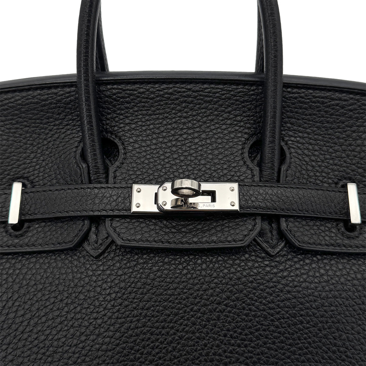 HERMES BIRKIN 25 BLACK TOGO HAND BAG □N SHW 90299077