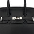 HERMES BIRKIN 25 BLACK TOGO HAND BAG □N SHW 90299077