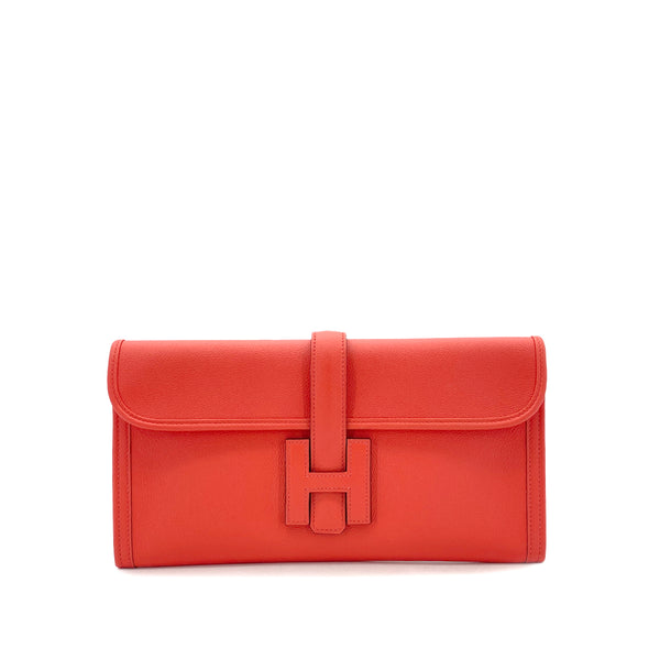 HERMES JIGE ELAN 29 ROSE TEXESE EVERCOLOR CLUTCH BAG Y 90299081 - PURPOSE