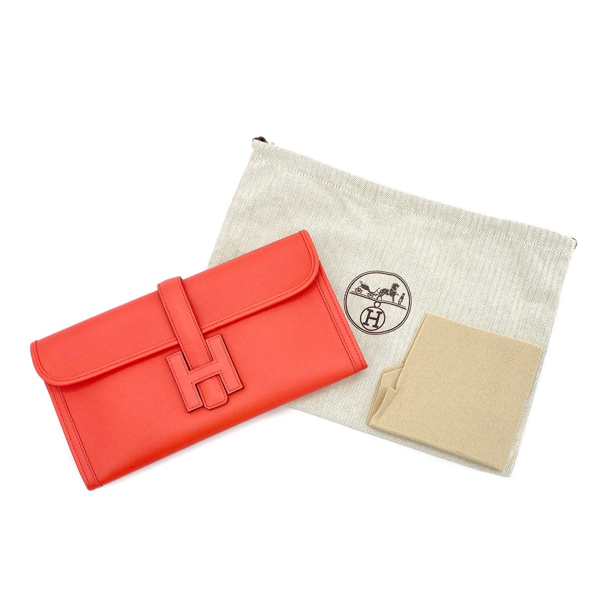 HERMES JIGE ELAN 29 ROSE TEXESE EVERCOLOR CLUTCH BAG Y 90299081