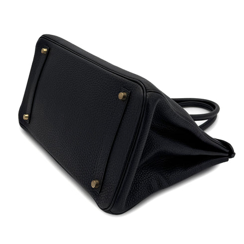 HERMES BIRKIN 35 BLACK FJORD HAND BAG □D GHW 90299084 - PURPOSE