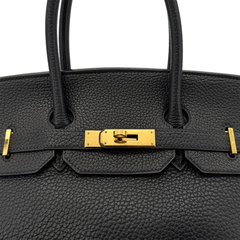 HERMES BIRKIN 35 BLACK FJORD HAND BAG □D GHW 90299084 - PURPOSE