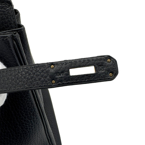 HERMES BIRKIN 35 BLACK FJORD HAND BAG □D GHW 90299084 - PURPOSE