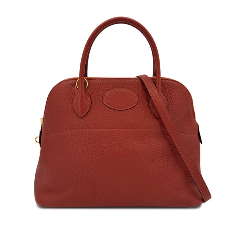 HERMES BOLIDE 31 ROUGE DUCHESSE TAURILLON CLEMENCE HAND SHOULDER BAG D 90299085 - PURPOSE