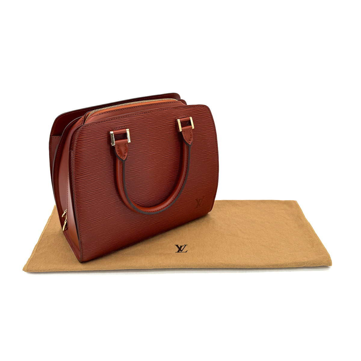 LOUIS VUITTON EPI PONT NEUF HAND BAG KENYA BRWON LEATHER M52053 90299087
