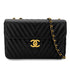 CHANEL VINTAGE MAXI CHEVRON CHAIN SHOULDER BAG BLACK CAVIAR SKIN 90299091 - PURPOSE