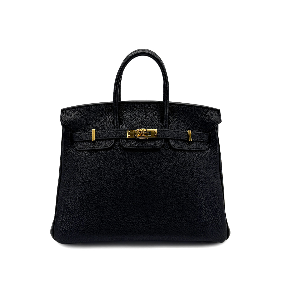 HERMES BIRKIN 25 BLACK TOGO HAND BAG □M GHW 90299092
