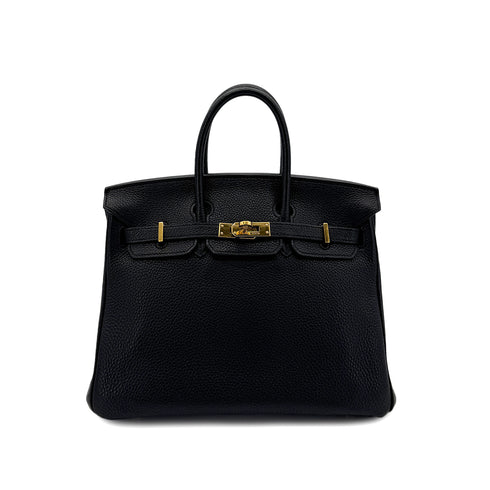 HERMES BIRKIN 25 BLACK TOGO HAND BAG □M GHW 90299092 - PURPOSE
