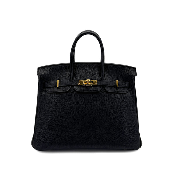 HERMES BIRKIN 25 BLACK TOGO HAND BAG □M GHW 90299092 - PURPOSE