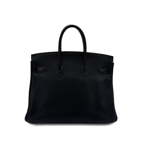 HERMES BIRKIN 25 BLACK TOGO HAND BAG □M GHW 90299092 - PURPOSE