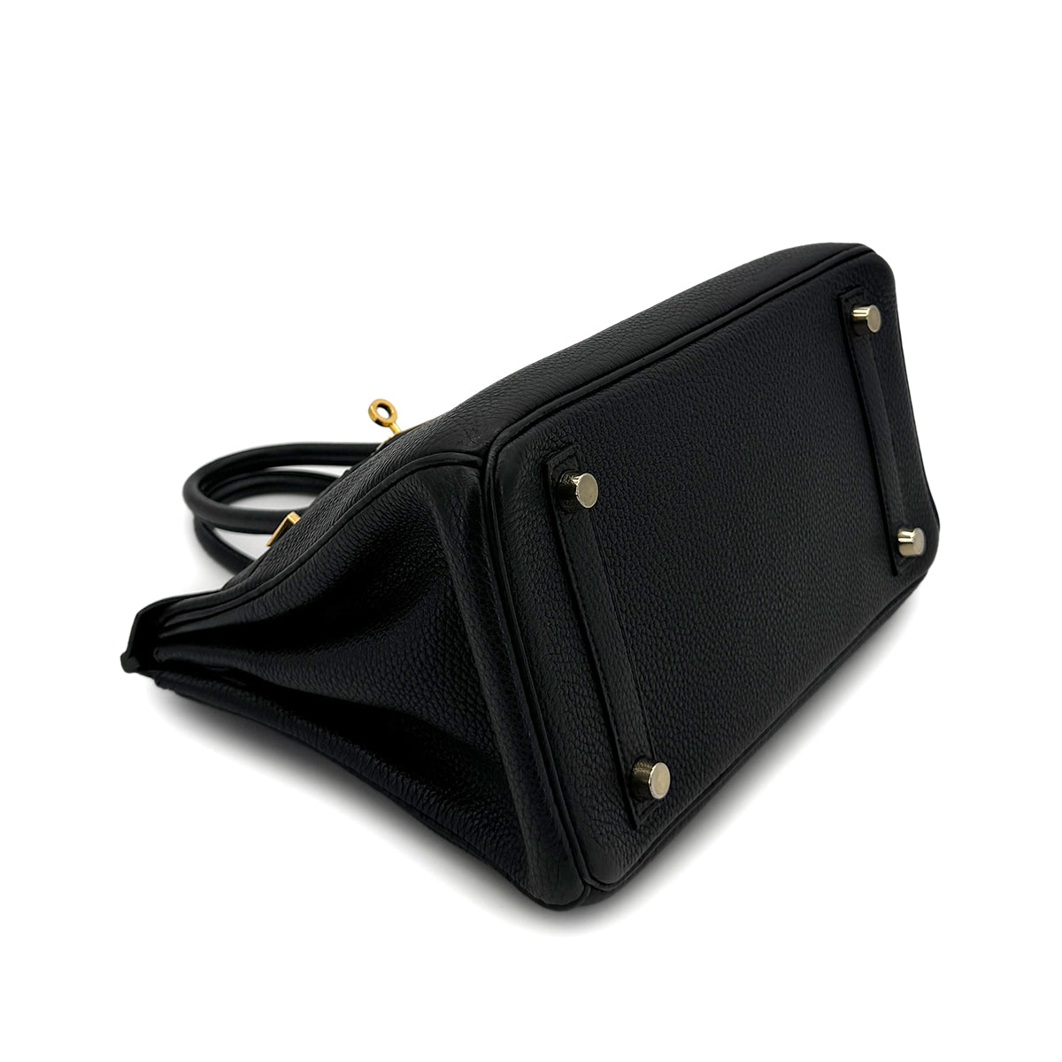HERMES BIRKIN 25 BLACK TOGO HAND BAG □M GHW 90299092