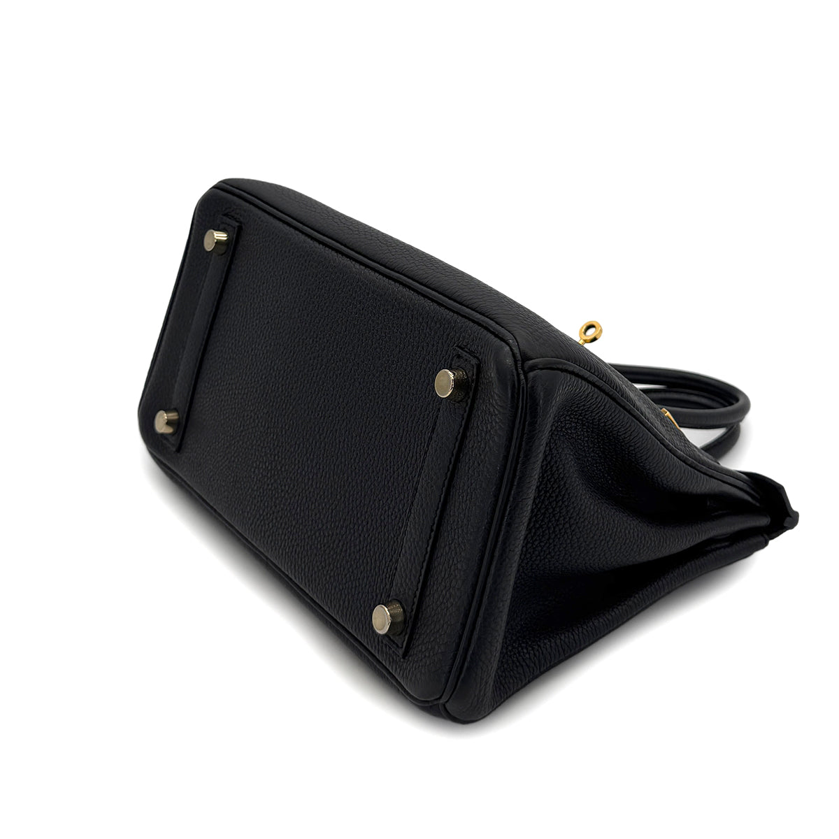 HERMES BIRKIN 25 BLACK TOGO HAND BAG □M GHW 90299092