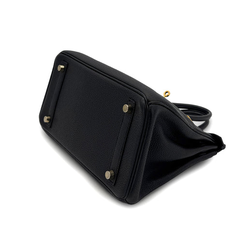 HERMES BIRKIN 25 BLACK TOGO HAND BAG □M GHW 90299092 - PURPOSE