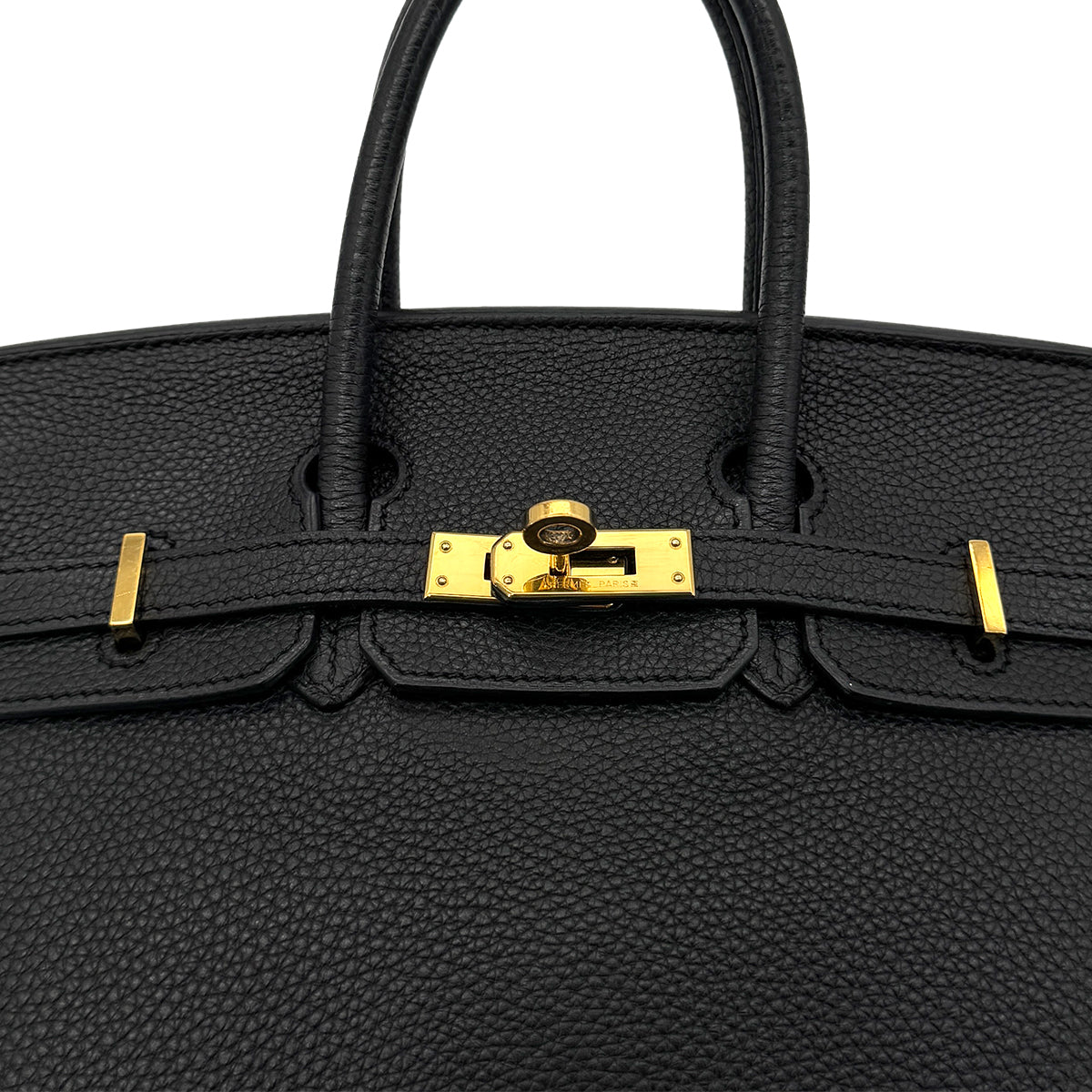 HERMES BIRKIN 25 BLACK TOGO HAND BAG □M GHW 90299092