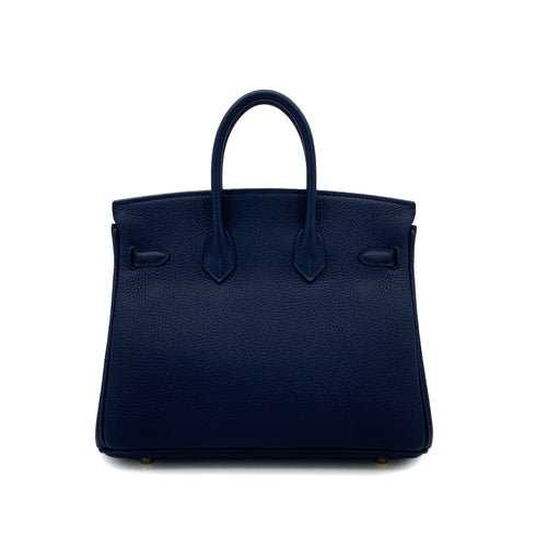 HERMES BIRKIN 25 BLUE ABYSSE TOGO HAND BAG K GHW 90299093 - PURPOSE