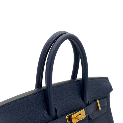 HERMES BIRKIN 25 BLUE ABYSSE TOGO HAND BAG K GHW 90299093 - PURPOSE