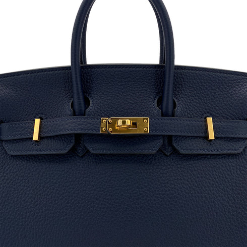 HERMES BIRKIN 25 BLUE ABYSSE TOGO HAND BAG K GHW 90299093 - PURPOSE