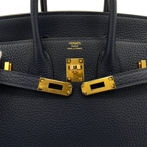 HERMES BIRKIN 25 BLUE ABYSSE TOGO HAND BAG K GHW 90299093 - PURPOSE