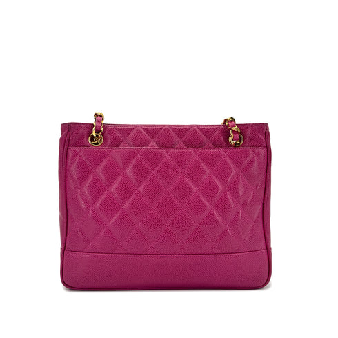 CHANEL VINTAGE MATELASSE COCO BALL CHAIN SHOULDER BAG PINK CAVIAR SKIN 90299094 - PURPOSE