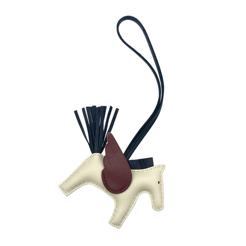 HERMES BAG CHARM RODEO PEGASUS PM CRAIE NOIR ROUGE H AGNEAU MILO W 90299096 - PURPOSE