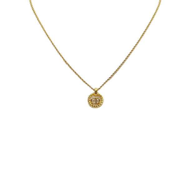 CHRISTIAN DIOR NECKLACE CD LOGO GOLD ACCESSORY 90299098