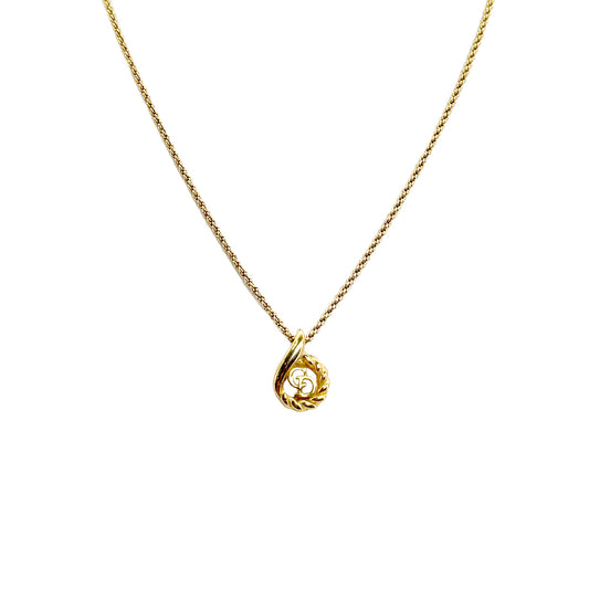 CHRISTIAN DIOR NECKLACE CD LOGO GOLD ACCESSORY 90299099