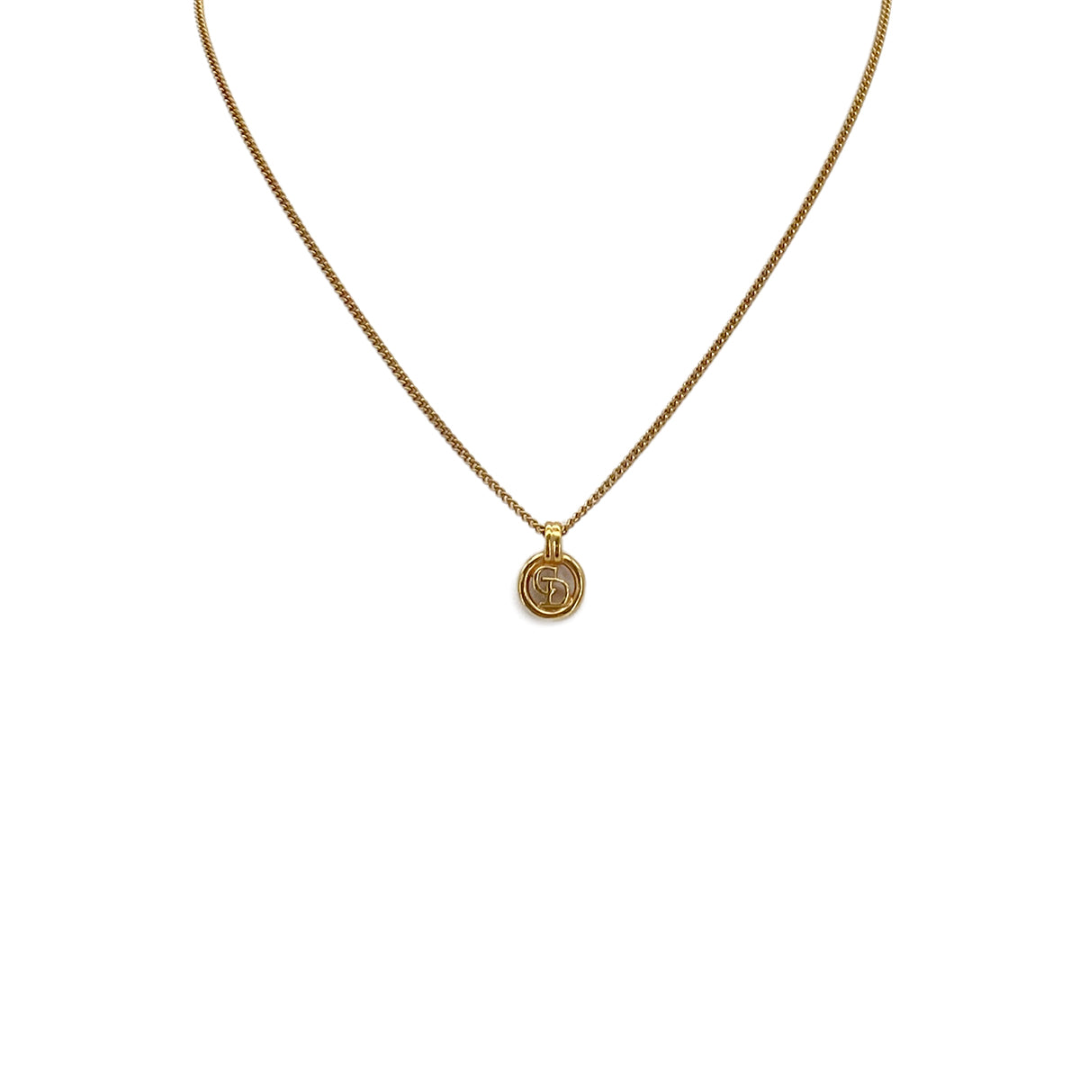 CHRISTIAN DIOR NECKLACE CD LOGO GOLD ACCESSORY 90299102
