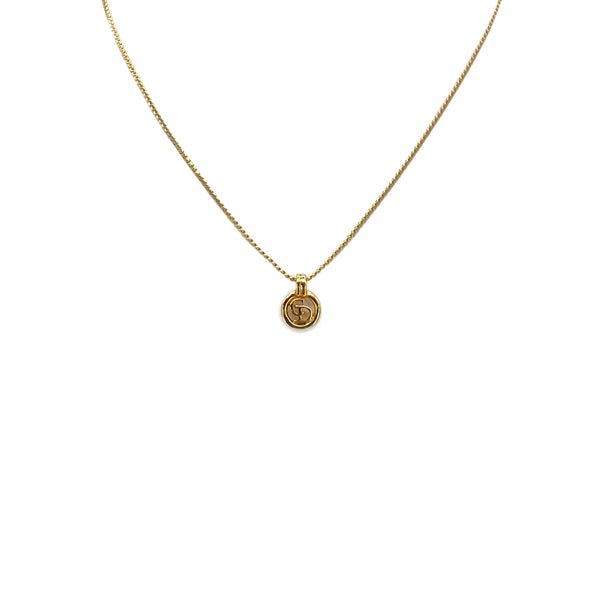 CHRISTIAN DIOR NECKLACE CD LOGO GOLD ACCESSORY 90299111