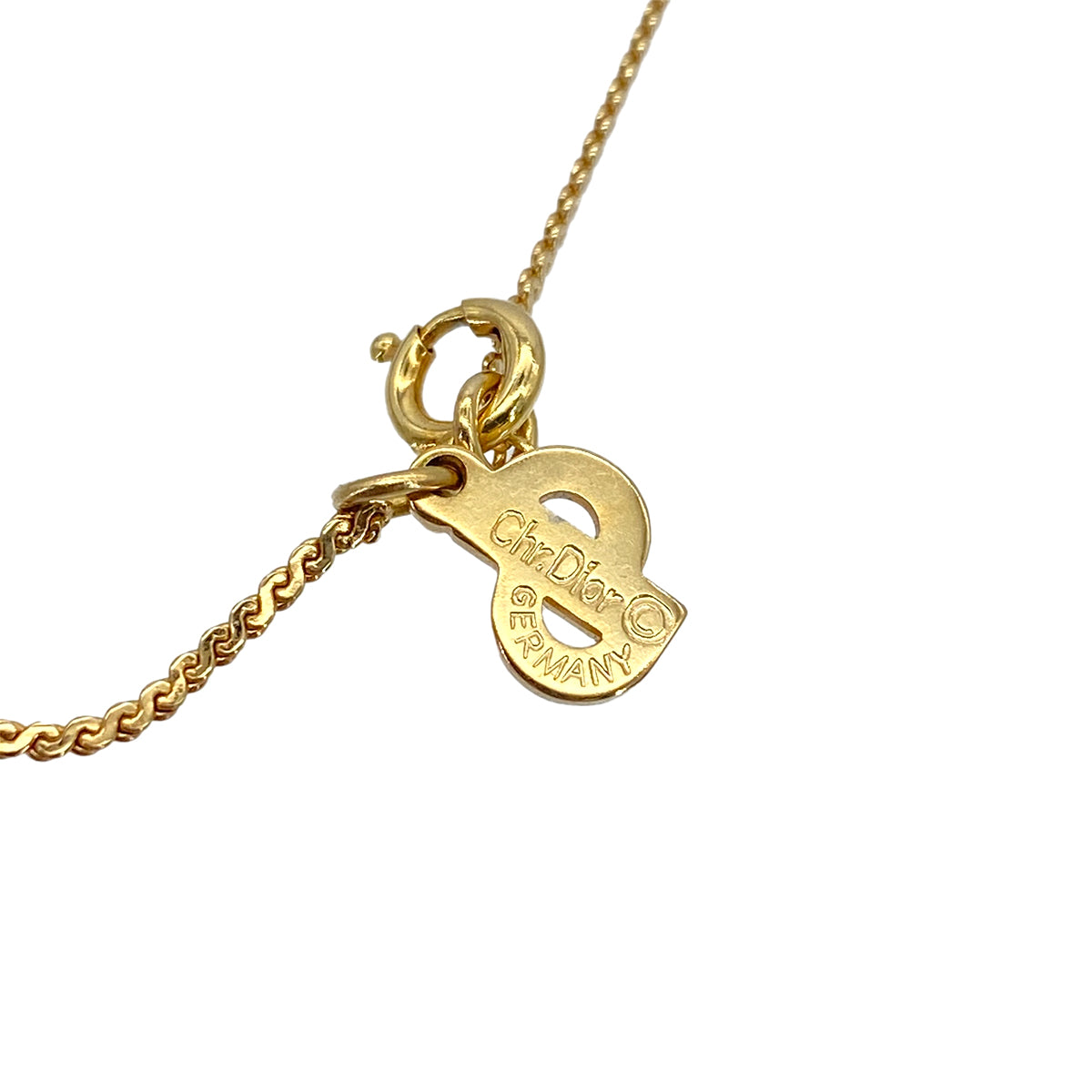 CHRISTIAN DIOR NECKLACE CD LOGO GOLD ACCESSORY 90299111