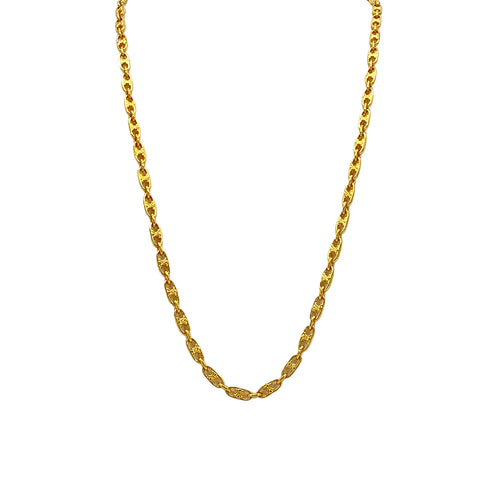 CELINE VINTAGE MACADAM LONG CHAIN NECKLACE GOLD ACCESSORY 90299112
