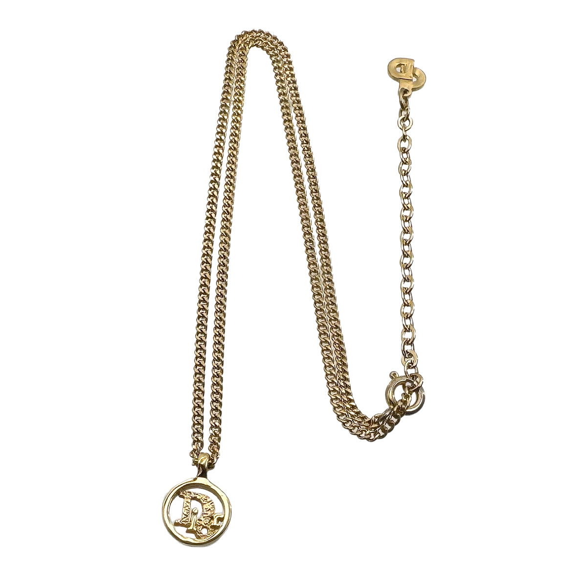 CHRISTIAN DIOR NECKLACE LOGO GOLD ACCESSORY 90299117