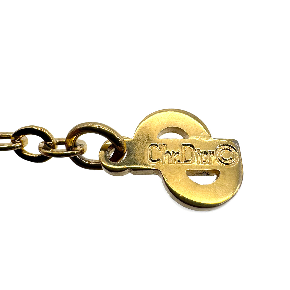 CHRISTIAN DIOR NECKLACE LOGO GOLD ACCESSORY 90299117