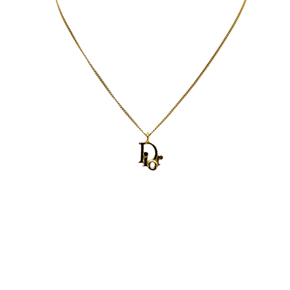 CHRISTIAN DIOR NECKLACE LOGO GOLD ACCESSORY 90299118