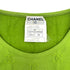 CHANEL VINTAGE COCOMARK HALF SLEEVE SHORT TOPS GREEN NYLON 38 97P RTW 90299119