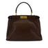 FENDI PEEKABOO REGULAR HAND SHOULDER BAG LEATHER BROWN 8BN226 90299152 - PURPOSE