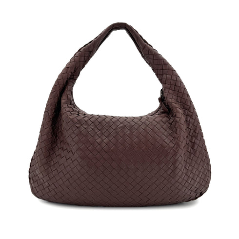 BOTTEGA VENETA INTRECCIATO HOBO SHOULDER BAG BROWN LEATHER 90299164