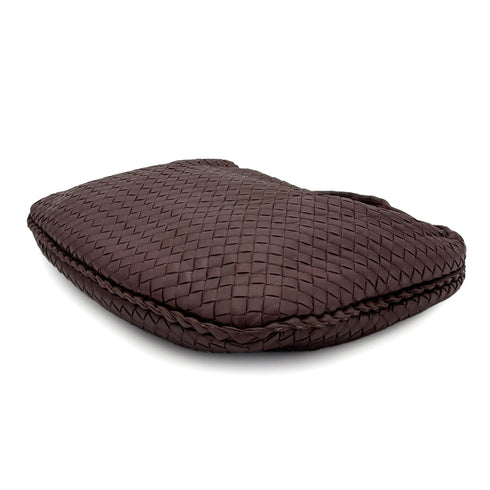 BOTTEGA VENETA INTRECCIATO HOBO SHOULDER BAG BROWN LEATHER 90299164