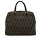 FENDI ZUCCA TOTE SHOULDER BAG BROWN BLACK CANVAS LEATHER 90299167 - PURPOSE