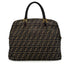 FENDI ZUCCA TOTE SHOULDER BAG BROWN BLACK CANVAS LEATHER 90299167 - PURPOSE