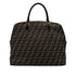 FENDI ZUCCA TOTE SHOULDER BAG BROWN BLACK CANVAS LEATHER 90299167 - PURPOSE