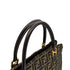 FENDI ZUCCA TOTE SHOULDER BAG BROWN BLACK CANVAS LEATHER 90299167 - PURPOSE