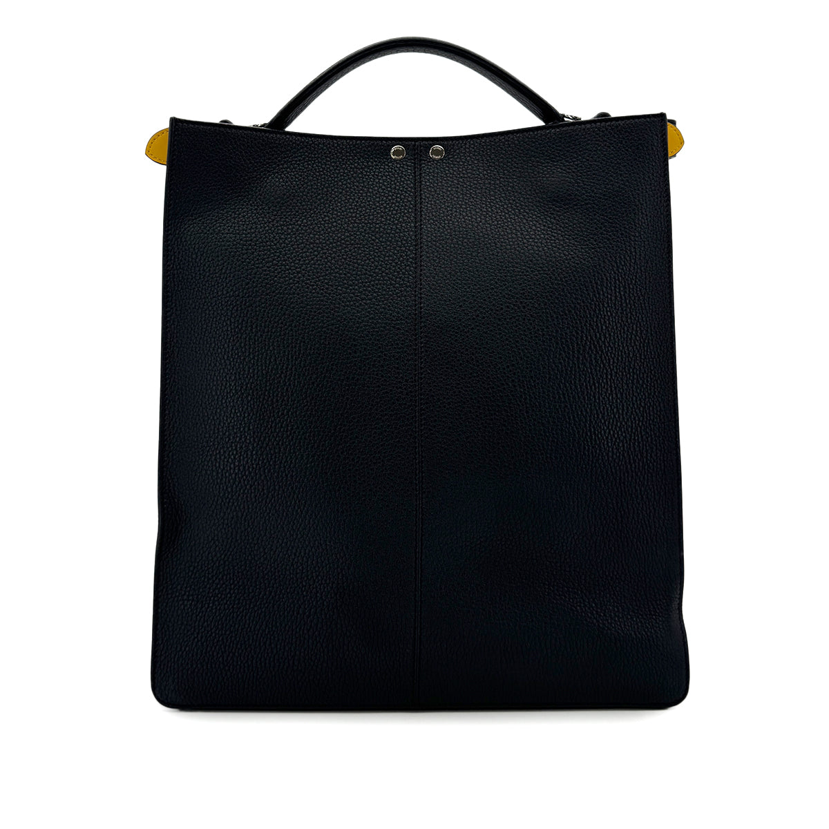FENDI PEEKABOO I SEE U TOTE SHOULDER BAG BLACK LEATHER 7VA528 90299170