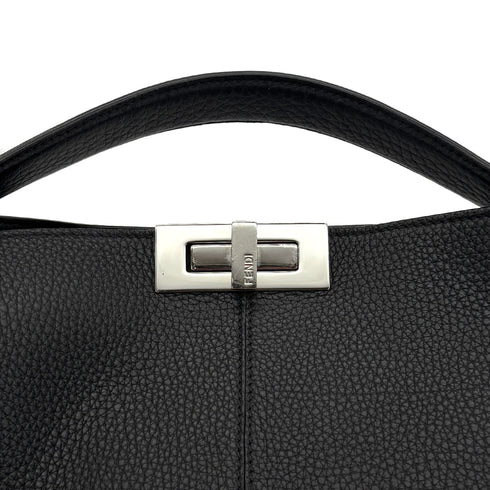 FENDI PEEKABOO I SEE U TOTE SHOULDER BAG BLACK LEATHER 7VA528 90299170 - PURPOSE